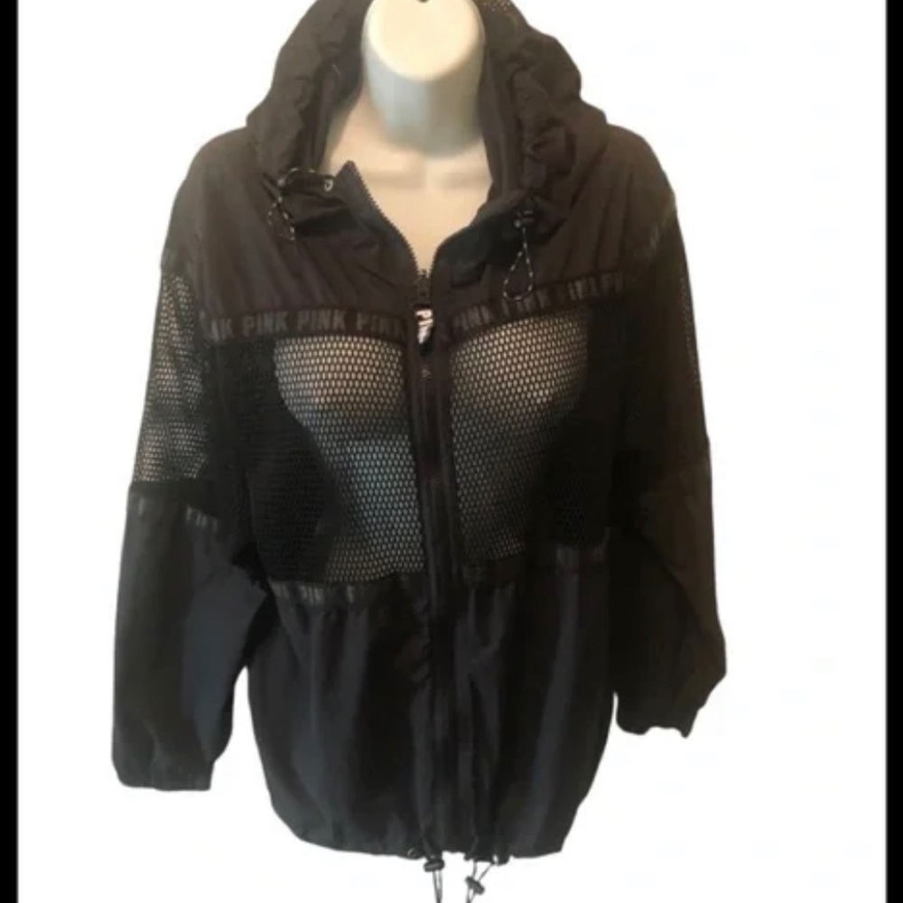 Victoria’s Secret pink jacket black NEVER USED! (size M/L)